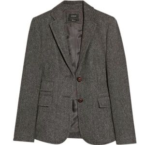 J.Crew Gray Herringbone Sold Out Wool Hacking Jack